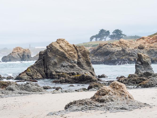 Cliffs and surf Cliffs and surf
