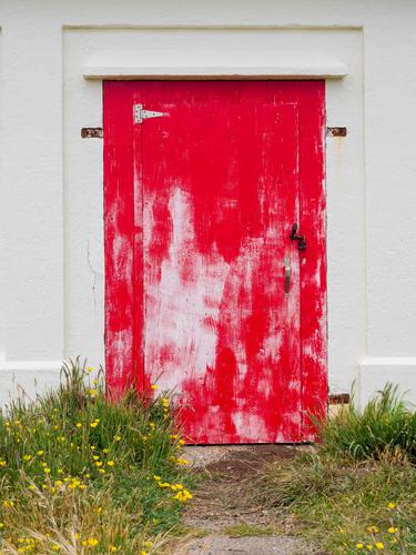 Red lighthouse door Red lighthouse door